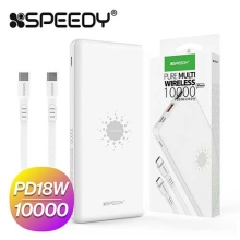 스피디 PD18W 퓨어 멀티 W 보조배터리(10000mAh)(CtoC 20cm케이블+흡착패드)