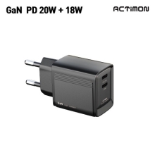 엑티몬 가정용 GaN PD20W C타입 2포트 충전기(케이블미포함)(MON-PD20W-CC-T7)