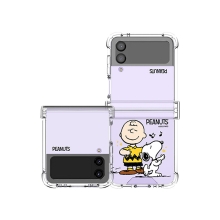 [PEANUTS]스누피 씽앤쏭 갤럭시Z플립시리즈 힌지보호 투명범퍼케이스