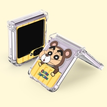 [SHINCHAN]짱구는못말려 애니멀코스튬 아크릴 스마트톡 갤럭시Z플립시리즈 힌지보호 투명범퍼케이스