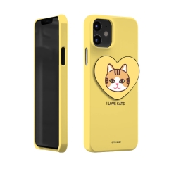 [TryCozy] 고양이얼굴 하트 스마트톡 3D곡면하드케이스