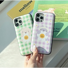 [TryCozy] 동물 데이지 체크 카드도어범퍼케이스