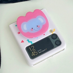 [TryCozy] 동물꽃 스파클 에폭시톡 갤럭시Z플립시리즈 3D곡면하드