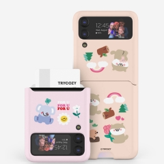 [TryCozy] 동물꽃 소풍 갤럭시Z플립시리즈 카드 3D곡면하드케이스