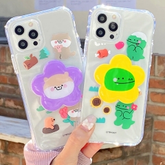 [TryCozy] 동물꽃 소풍 에폭시톡 클리어 에어쿠션 젤하드케이스