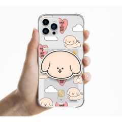 [TryCozy] 댕댕이 구름 하트 에폭시톡 클리어 에어쿠션 카드젤리케이스