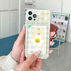 [TryCozy] 동물 데이지 체크 클리어 에어쿠션 카드젤리케이스