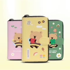 [TryCozy] 꿀벌 쿼카 사피아노 지퍼 월렛케이스