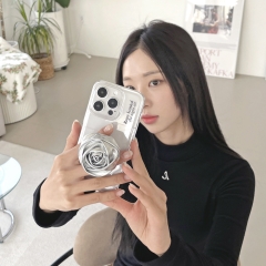 [TryCozy] 레더 타이포 로즈 스마트톡 카드투명하드케이스