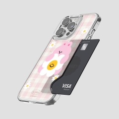 [TryCozy] 동물 데이지 체크 카드투명하드케이스