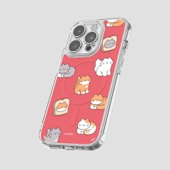 [TryCozy] 야옹이 패턴 클리어 렌즈가드 맥세이프 케이스
