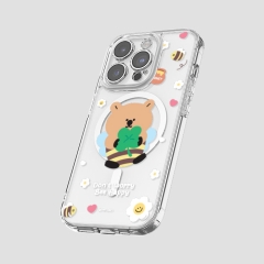 [TryCozy] 꿀벌 쿼카 클리어 렌즈가드 맥세이프 케이스