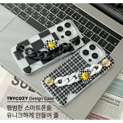 [TryCozy] 모던패턴 체인 스마일플라워 카드투명하드케이스