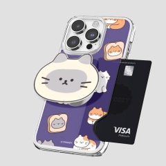[TryCozy] 야옹이 패턴 에폭시톡 카드투명하드케이스