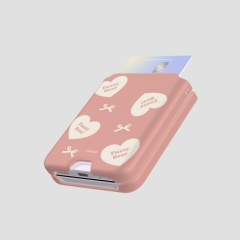 [TryCozy] 퍼지베어 하트패턴 갤럭시Z플립시리즈 카드 3D곡면하드케이스