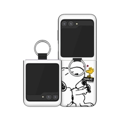 [PEANUTS]스누피 씽앤쏭 갤럭시Z플립시리즈 고리형 카드도어범퍼케이스