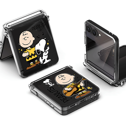 [PEANUTS]스누피 씽앤쏭 Z플립시리즈 마그네틱 힌지 클리어 하드케이스