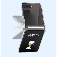 [PEANUTS]빈티지 스누피 무드 Z플립시리즈 오토 힌지 클리어 하드케이스