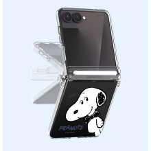 [PEANUTS]스누피 헬로 프렌즈 Z플립시리즈 오토 힌지 클리어 하드케이스