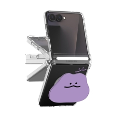 [TryCozy] 말랑말랑 베이직 Z플립시리즈 오토 힌지 클리어 하드케이스+아크릴 스마트톡