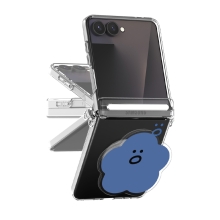 [TryCozy] 와글와글 Z플립시리즈 오토 힌지 클리어 하드케이스+아크릴 스마트톡