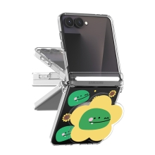 [TryCozy] 동물꽃 패턴 Z플립시리즈 오토 힌지 클리어 하드케이스+아크릴 스마트톡