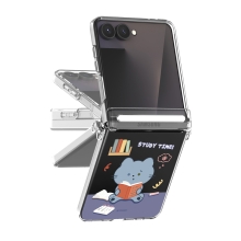 [TryCozy] 먀오 프렌즈의 하루 Z플립시리즈 오토 힌지 클리어 하드케이스