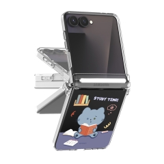 [TryCozy] 먀오 프렌즈의 하루 Z플립시리즈 오토 힌지 클리어 하드케이스