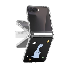 [TryCozy] 삐뚤빼뚤 공룡 Z플립시리즈 오토 힌지 클리어 하드케이스