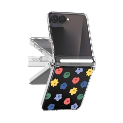 [TryCozy] 와글와글 패턴 Z플립시리즈 오토 힌지 클리어 하드케이스