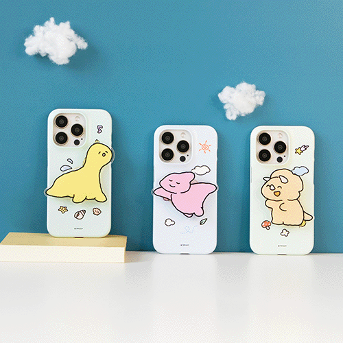 [TryCozy] 삐뚤빼뚤 공룡 3D곡면하드케이스+아크릴 스마트톡