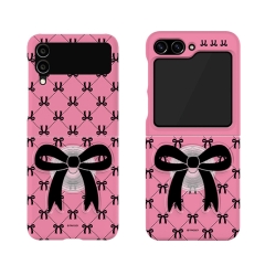 [TryCozy] 코지 리본 패턴 아크릴 스마트톡 갤럭시Z플립시리즈 3D곡면하드