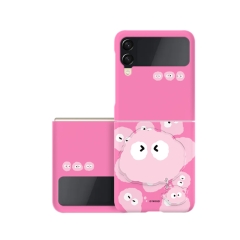 [TryCozy] 몽몽 와글와글 미니미 갤럭시Z플립시리즈 3D곡면하드+무빙 아크릴 스마트톡