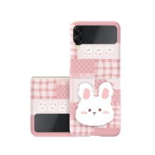 [TryCozy] 퍼지베어 퀼트 아크릴 스마트톡 갤럭시Z플립시리즈 3D곡면하드