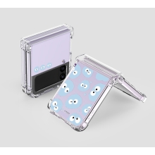[TryCozy] 몽몽 와글와글 갤럭시Z플립시리즈 힌지보호 투명범퍼케이스