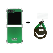 [TryCozy] 먼지몽 라벨 로프 스트랩 갤럭시Z플립시리즈 힌지보호 투명범퍼케이스