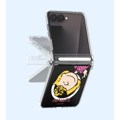 [PEANUTS]스누피 헬로 프렌즈 Z플립시리즈 오토 힌지 마그네틱 클리어 하드케이스(맥세이프 호환)