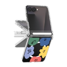 [TryCozy] 와글와글 패턴 Z플립시리즈 오토 힌지 마그네틱 클리어 하드케이스(맥세이프 호환)