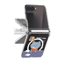 [TryCozy] 먀오 프렌즈의 하루 Z플립시리즈 오토 힌지 마그네틱 클리어 하드케이스(맥세이프 호환)