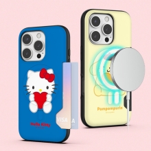[Sanrio]산리오 캐릭터즈 하트 투카드 마그네틱 범퍼케이스(맥세이프 호환)