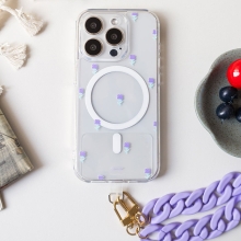 [TryCozy] 미니 플라워 핸드 체인스트랩 클리어 렌즈가드 맥세이프 케이스