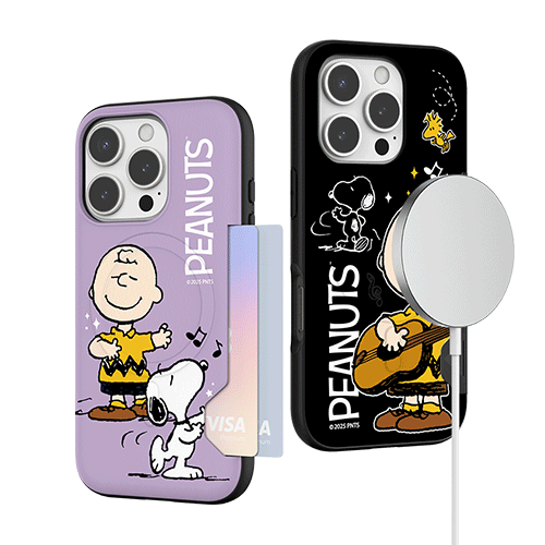 [PEANUTS]스누피 씽앤쏭 투카드 맥세이프 범퍼케이스