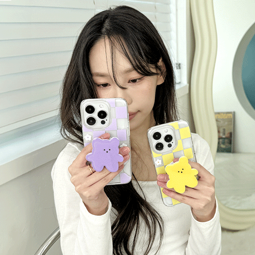 [TryCozy] 스윗베어 패턴 에폭시톡 카드투명하드케이스