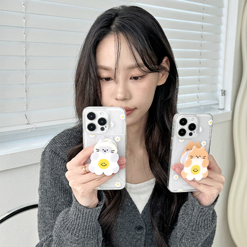 [TryCozy] 동물 데이지 에폭시톡 카드투명하드케이스