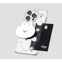 [TryCozy] 바니 플라워 에폭시톡 카드투명하드케이스