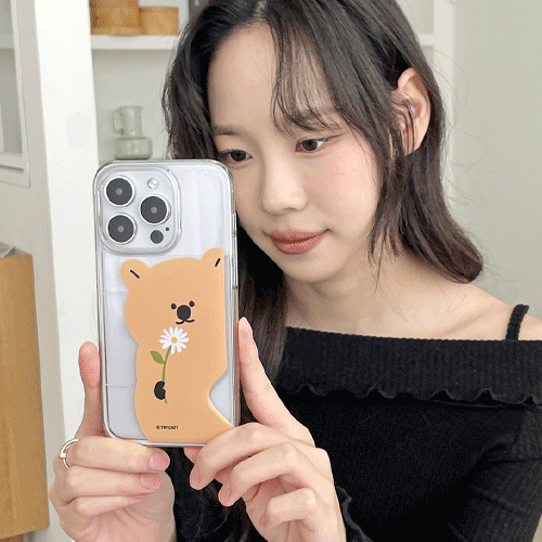 [TryCozy] 쿼카 플라워 카드투명하드케이스