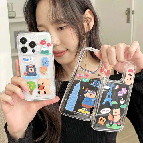 [TryCozy] 쿼카 여행 카드투명하드케이스