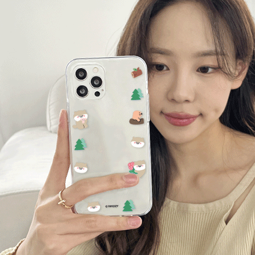 [TryCozy] 동물꽃 프레임 카드투명하드케이스
