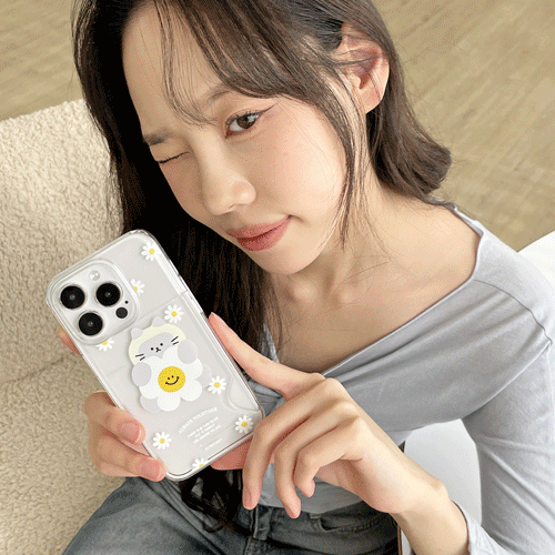 [TryCozy] 동물 데이지 카드투명하드케이스