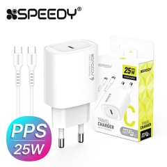 스피디 가정용 25W(PD3.0)PPS 초고속 분리형 충전기(CtoC 케이블)(N20MPD1P25-CtoC)